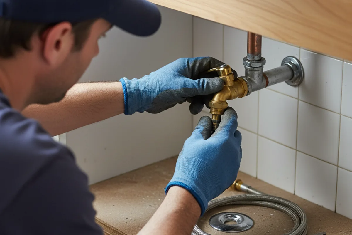 Shutoff valve and fitting work during Emergency Plumbing in Ronks